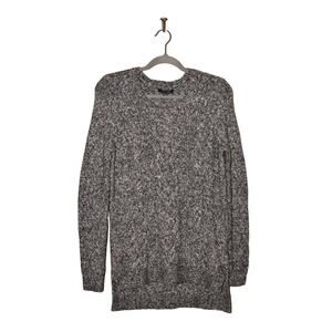 TOMMY HILFIGER NEW $70 Gray Marled Cabled Knit Tunic Sweater Small